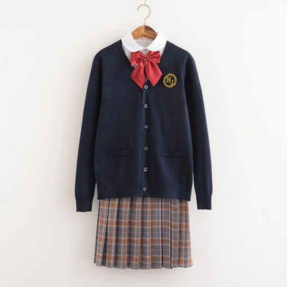 British Button Cardigan School Uniform Sweaters - 11272228