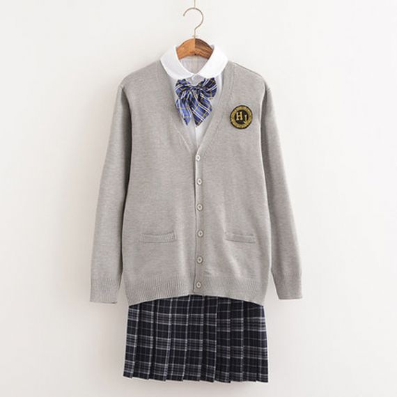 British Button Cardigan School Uniform Sweaters - 11272228