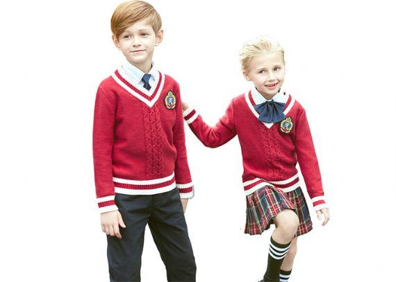 Breathable OEM Design Boy And Girl School Dress Sweater European Style V Neck - 11772990