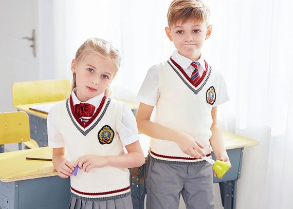Sleeveless Unisex Sweater Vest School Uniforms Design With Picture Primary - 11810059