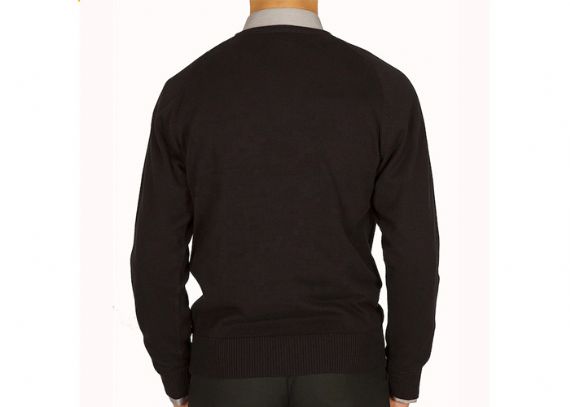 Kids Navy Winter School Uniform Sweaters Customized Ribbed Cuffs And Hem - 11810810