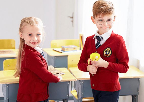 Breathable Unisex Grade A School Uniform Sweaters Pure Computer Knitted - 11811370