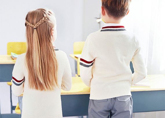 Basic 100 Cotton Button Down V Neck School Cardigans For Boys And Girls In Primary School - 11811651