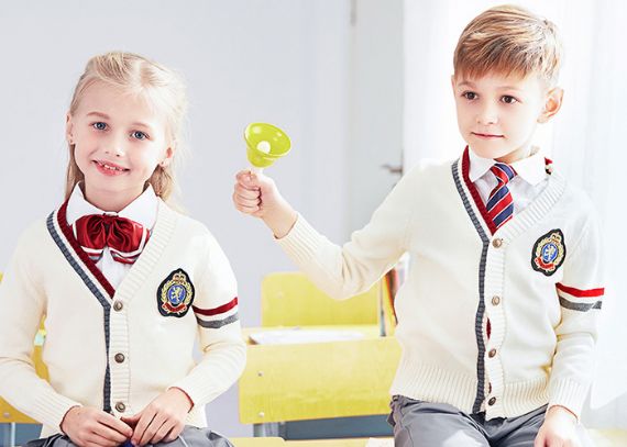 Basic 100 Cotton Button Down V Neck School Cardigans For Boys And Girls In Primary School - 11811651