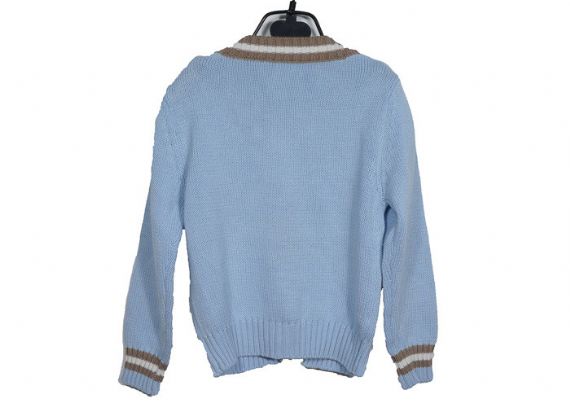 Blue Children Winter Autumn Cable Kids Knit Sweater Cardigan Clothing For Boy - 12391993