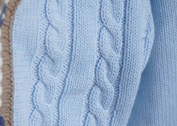 Blue Children Winter Autumn Cable Kids Knit Sweater Cardigan Clothing For Boy - 12391993