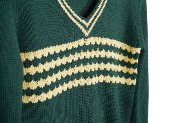 British V Neck Green Pattern Boys Knit Sweater Children Pullover Clothing - 12395903
