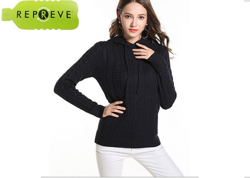 Suéter sostenible tejido cable de invierno para mujer 9GG - 13135235