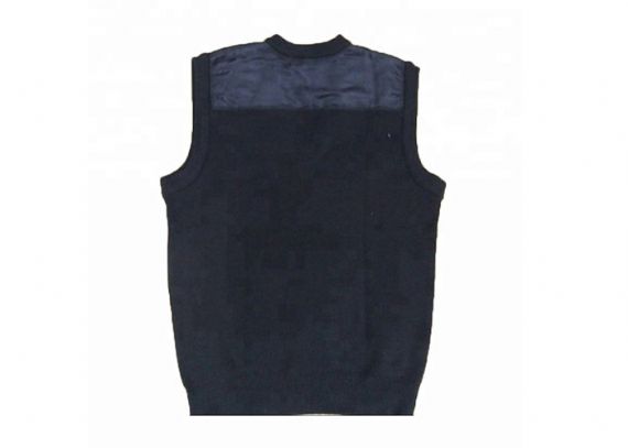 Chaleco tipo jersey sin mangas militar de algodón azul marino - 11272333