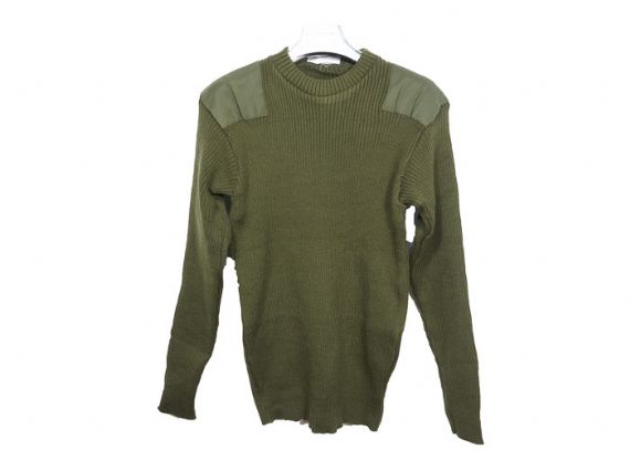 Suéteres gruesos del jersey de la policía resistente, suéter militar de Brown con el remiendo del codo - 12317208