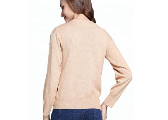 Nuevos patrones de tejido de tigre de lana de intarsia para mujer de suéter de lana de diseño para otoño - 11202506