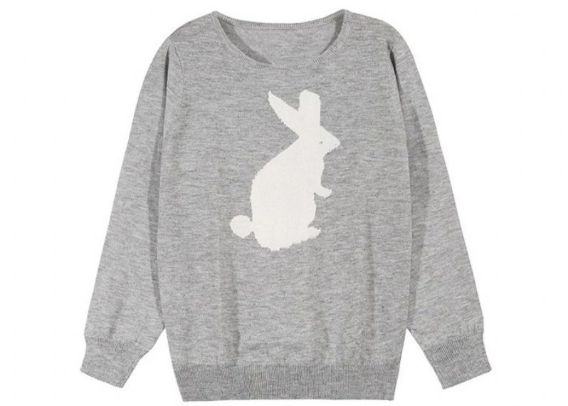 Intasia - Suéter de punto para mujer con diseño de conejo animal, jersey anti - encogimiento - 11612445