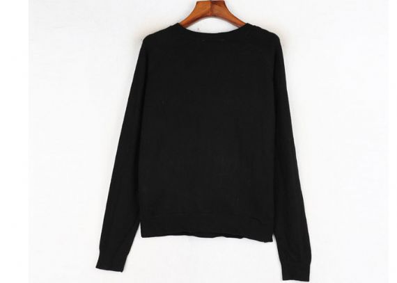 Modelo por encargo de Papá Noel del suéter feo de la Navidad de las muchachas de Navidad del color negro - 11660539