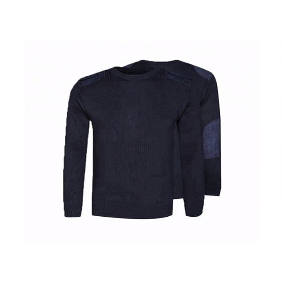 Suéter uniforme militar de segurança azul marinho suéter em material de lã e poliéster - 11272308