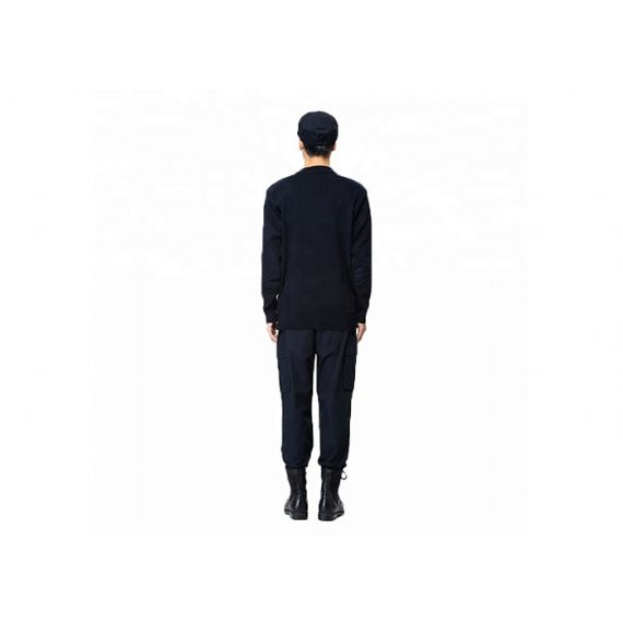 Suéter militar sem mangas de algodão marinho - 11272333