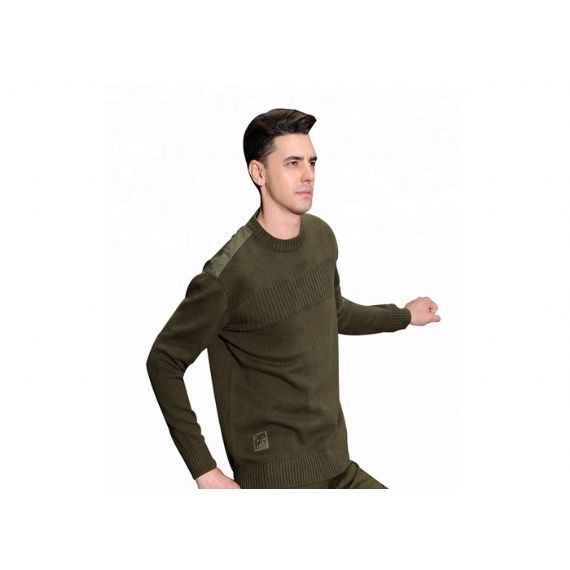 Suéter uniforme militar verde exército para serviço pesado gola redonda cor personalizada para homens - 11272336