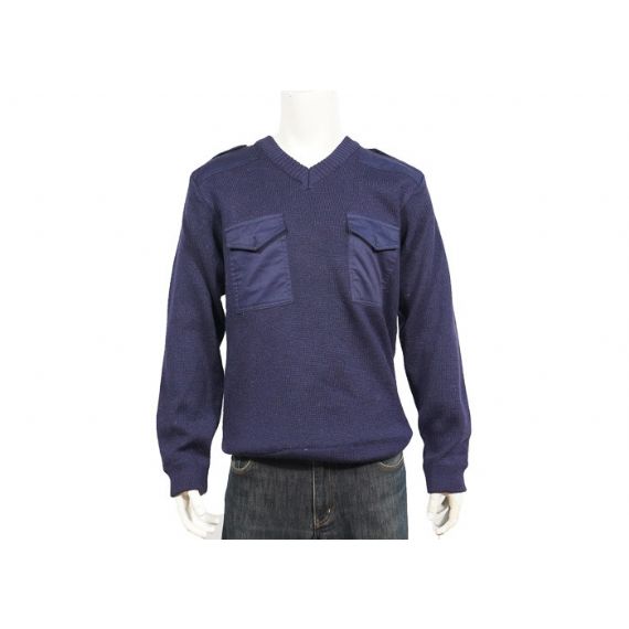 Suéter uniforme militar de inverno personalizado azul marinho mistura de lã masculina suéter militar - 12317119