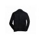Suéter masculino de malha de botão acrílico preto, suéter cardigan de inverno com lenço de malha - 11202608