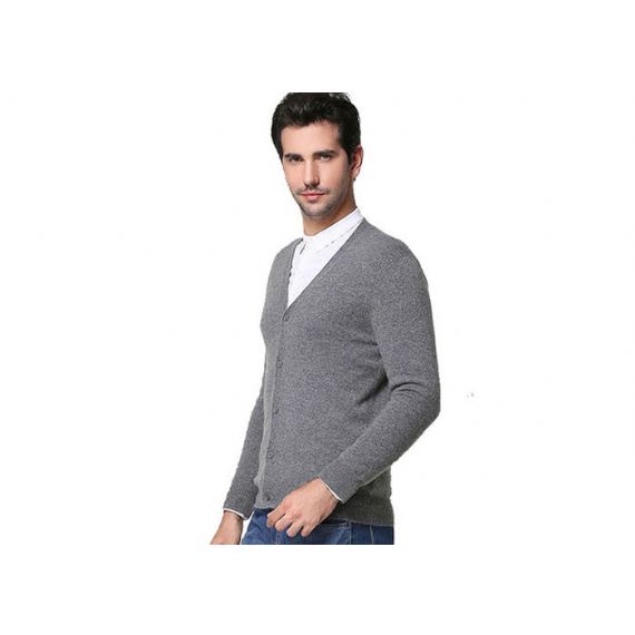 Suéteres de cashmere apertados e profundos, macios e com toque quente para homens - 11272366
