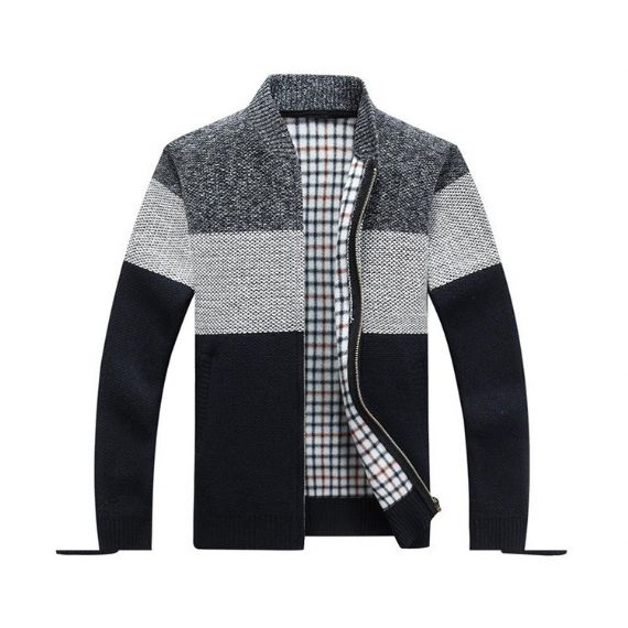 Camisola de malha aconchegante com zíper OEM manga longa com zíper - 13245878