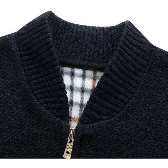 Camisola de malha aconchegante com zíper OEM manga longa com zíper - 13245878