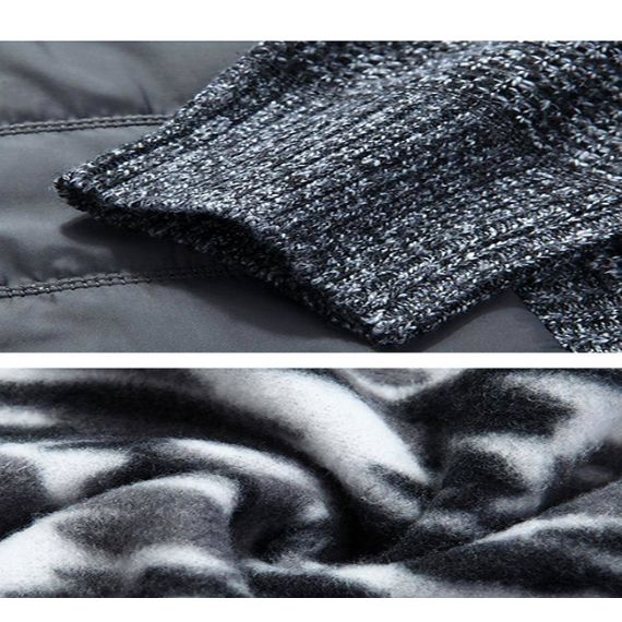 Jaqueta cardigan tricotada de retalhos L XL XXL Muscle Fit - 13246192