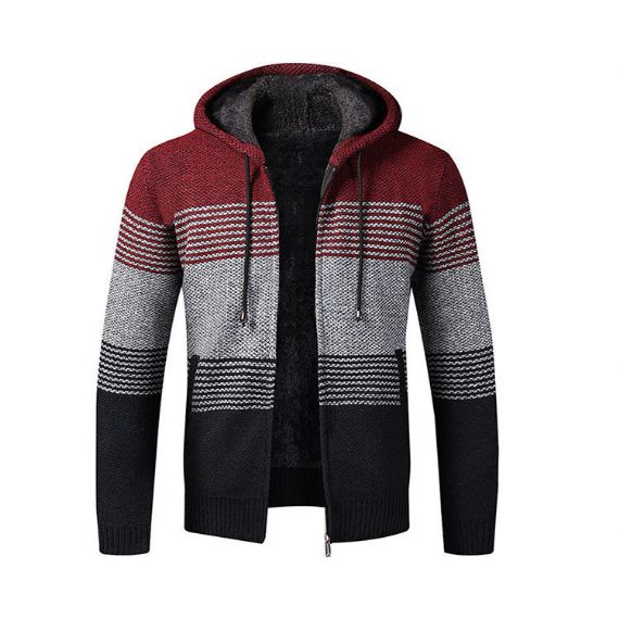 Suéter de malha com capuz M L Youth plush com capuz solto - 13246435