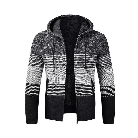 Suéter de malha com capuz M L Youth plush com capuz solto - 13246435