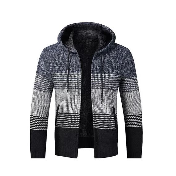 Suéter de malha com capuz M L Youth plush com capuz solto - 13246435