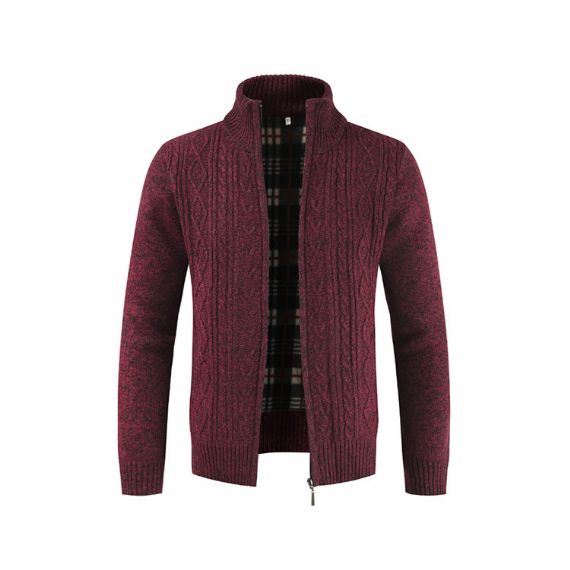 Camisola de malha aconchegante com gola de cardigan grosso OEM - 13246477