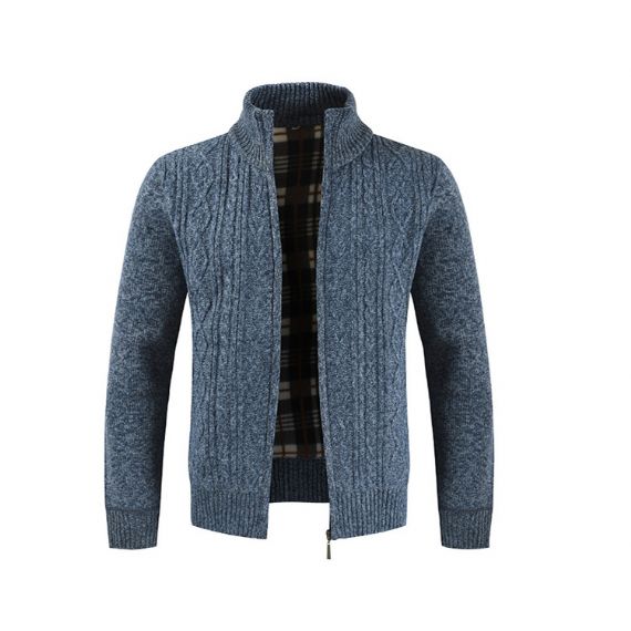 Camisola de malha aconchegante com gola de cardigan grosso OEM - 13246477