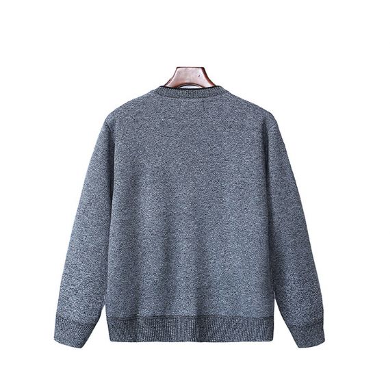 Suéter bordado simples decote em V com padrão Argyle - 13246778