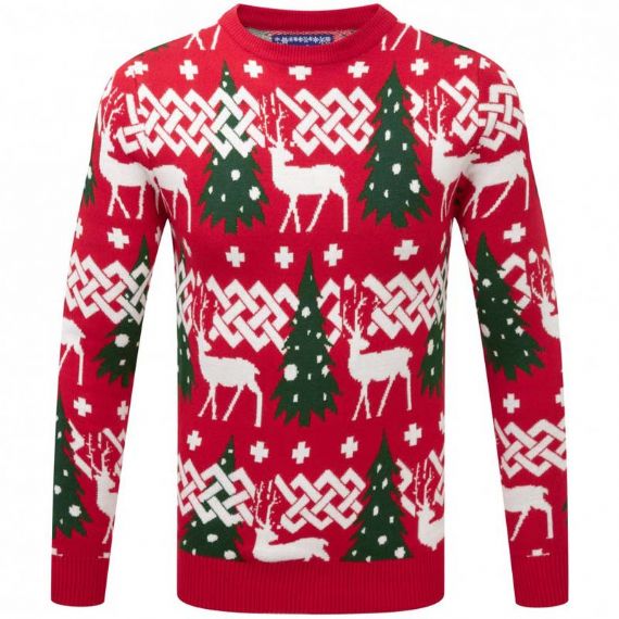 Lindos suéteres de Natal com design jacquard para casais - 11153750