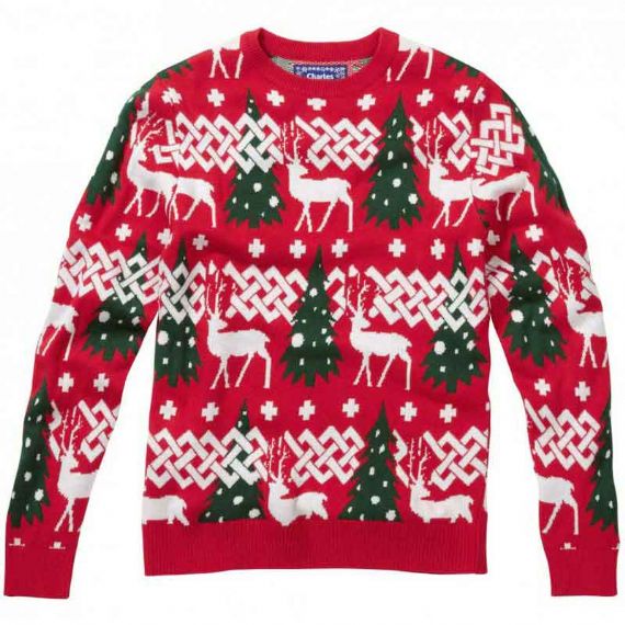 Lindos suéteres de Natal com design jacquard para casais - 11153750