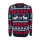 Suéter de Natal tricotado com padrão de rena de gola redonda para família - 11179948