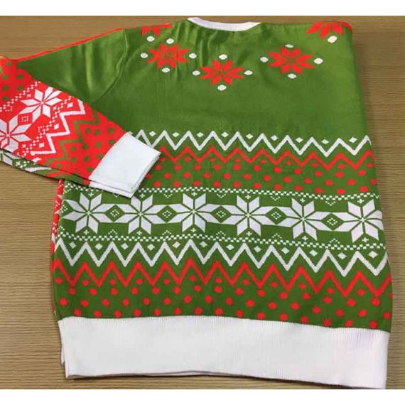 Suéter de Natal com duas cabeças para festa - 11655718