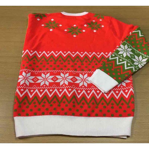 Suéter de Natal com duas cabeças para festa - 11655718