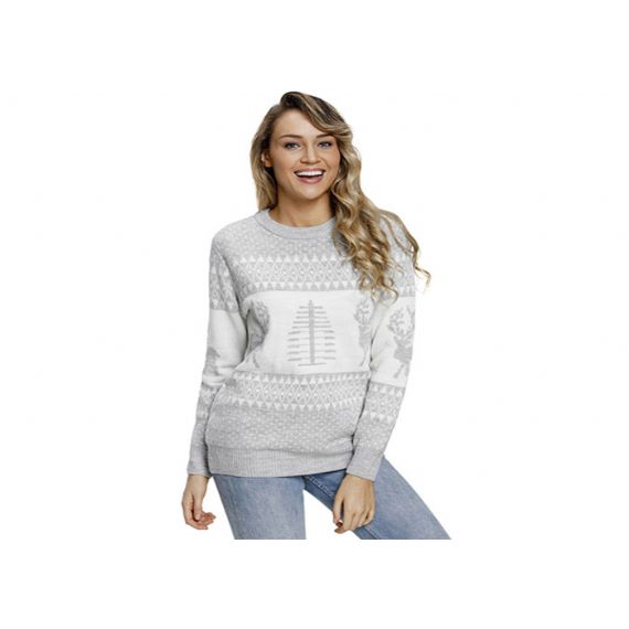 Suéter de malha de Natal Elk Feminino 12 GG Nylon/Materiais Acrílicos Pulôver - 11153740