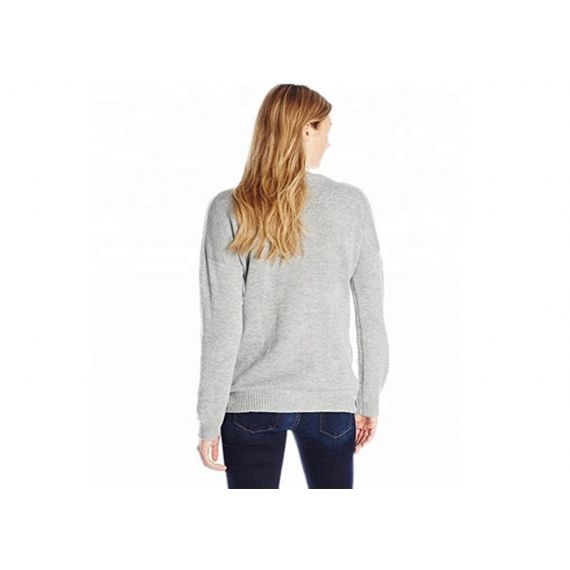 Suéter feminino bonito pulôver cinza feio Natal boneco de neve engraçado padrão - 11153755