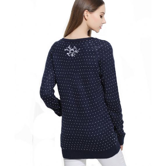 Suéter Feminino Feminino de Malha Jacquard - 11153798