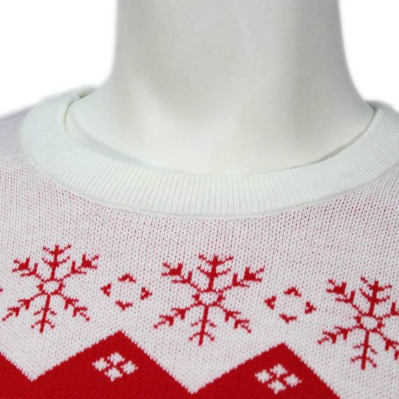 Moletom de Natal Jacquard de tricô personalizado floco de neve acrílico para homens - 11658843