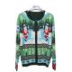 Fábrica de algodão acrílico tricotado boneco de neve montando Xmas Cardigan Masculino - 12126429