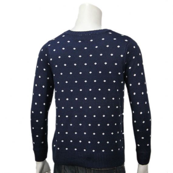 Suéter de Navidad para hombre hecho punto telar jacquar de acrílico personalizado 12gg - 11655384