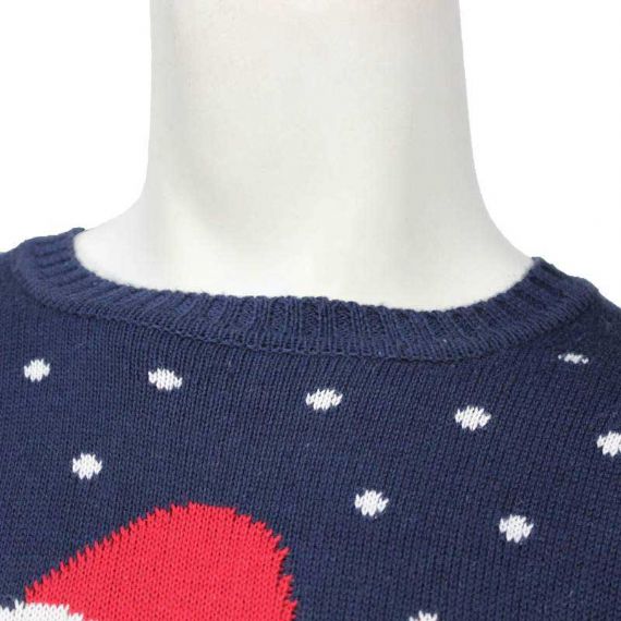 Suéter de Navidad para hombre hecho punto telar jacquar de acrílico personalizado 12gg - 11655384