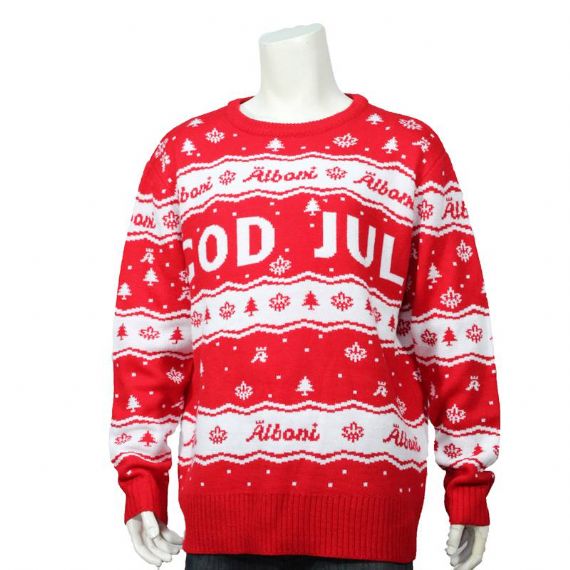 Cuello redondo de jacquard de letras rojas y blancas El mejor proveedor de suéteres navideños para hombre - 11667696