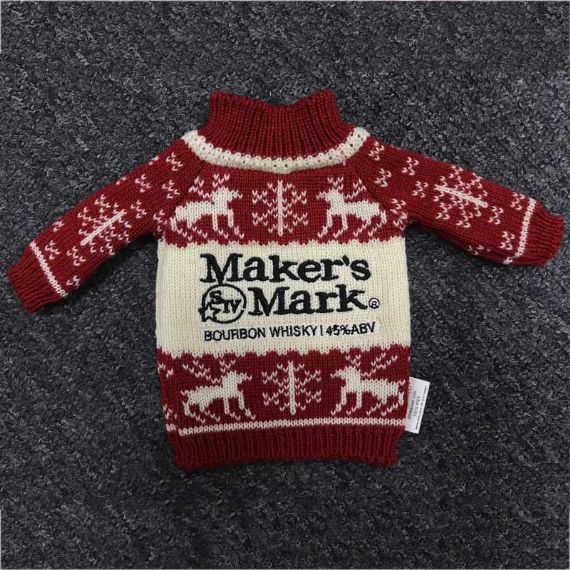 Poliéster sostenible hecho a medida suéter de botella de vino koozie blusa para Maker 's mark - BS01