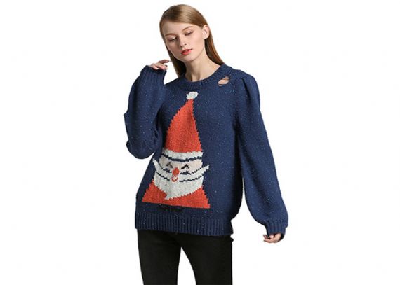Navidad Papá Noel Agujero Suéter Mujer, Jersey De Navidad Jersey - 11153765