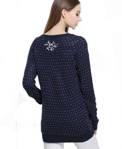 Suéter navideño feo tejido jacquard para mujer - 11153798