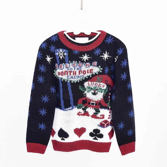 Proveedor de suéter de Navidad para niños unisex del Polo Norte - XK16