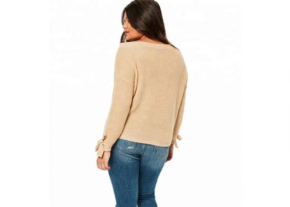 Jersey beige oversize para mujer - 11272247